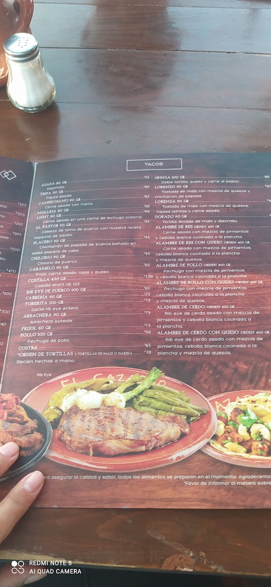 Asadero el Cazador Menu - Image 2